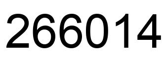 Número 266014 imagen negro