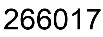 Número 266017 imagen negro