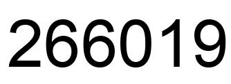 Número 266019 imagen negro