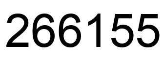 Number 266155 black image