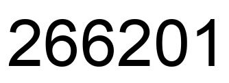 Number 266201 black image