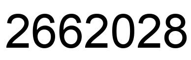 Number 2662028 black image
