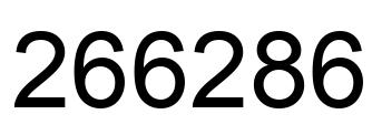 Number 266286 black image