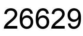 Number 26629 black image