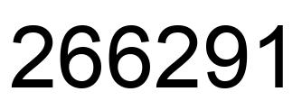 Número 266291 imagen negro