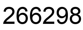 Número 266298 imagen negro