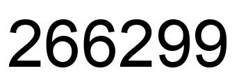Número 266299 imagen negro