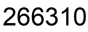 Número 266310 imagen negro