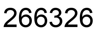 Número 266326 imagen negro