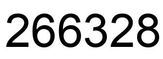 Number 266328 black image