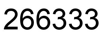 Number 266333 black image