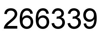 Number 266339 black image