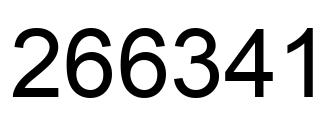 Number 266341 black image
