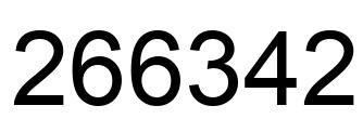 Número 266342 imagen negro