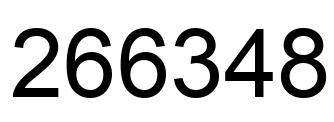 Number 266348 black image