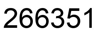 Number 266351 black image