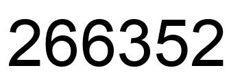 Number 266352 black image