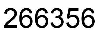 Number 266356 black image