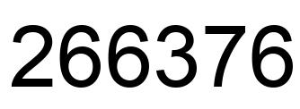 Number 266376 black image