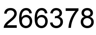 Number 266378 black image