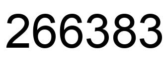 Number 266383 black image
