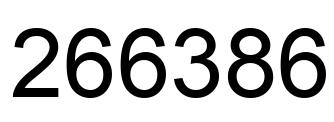 Number 266386 black image