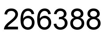 Number 266388 black image