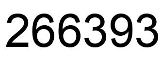 Number 266393 black image