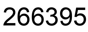 Número 266395 imagen negro