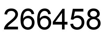 Number 266458 black image