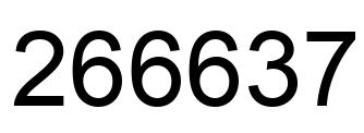 Number 266637 black image