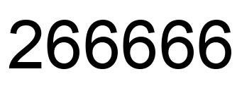 Número 266666 imagen negro