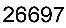 Number 26697 black image
