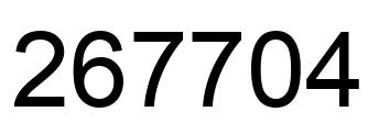 Number 267704 black image