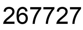 Number 267727 black image