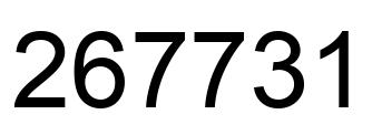 Number 267731 black image
