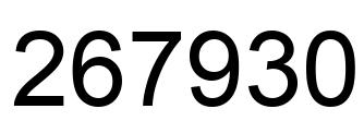 Number 267930 black image
