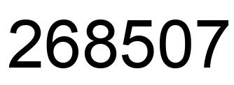 Number 268507 black image