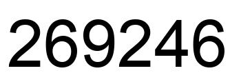 Número 269246 imagen negro