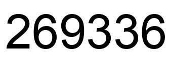 Number 269336 black image