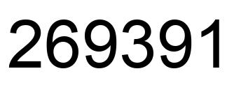 Number 269391 black image