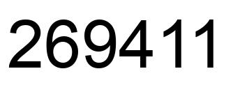 Número 269411 imagen negro