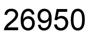 Number 26950 black image