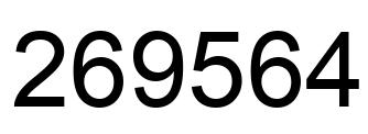 Number 269564 black image