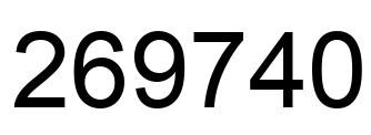 Number 269740 black image