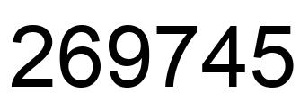Number 269745 black image