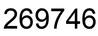 Number 269746 black image