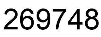 Number 269748 black image