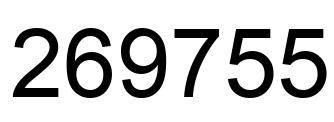 Number 269755 black image