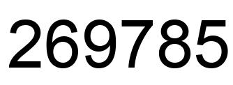 Número 269785 imagen negro